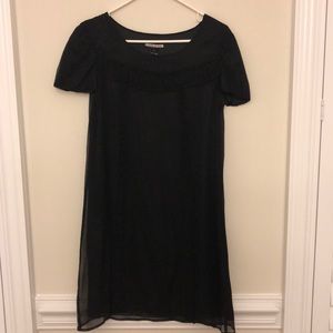 Mac & Jac Black 100% Silk Shift Dress